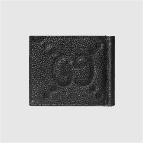 ferma banconote gucci|Fermasoldi jumbo GG in pelle nera .